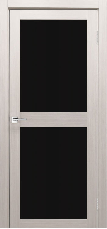 Фото Межкомнатная дверь Легенда Z-6 тон Белая лиственница Остекление Лакобель черное