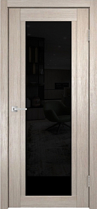 Товар Межкомнатная дверь Легенда К-11 тон Кремовая лиственница Остекление Лакобель черное